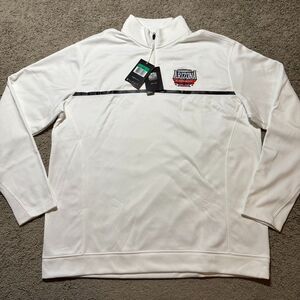New Nike Golf Superbowl Host Committee 1/4 Zip Sweatshirt White Mens XL